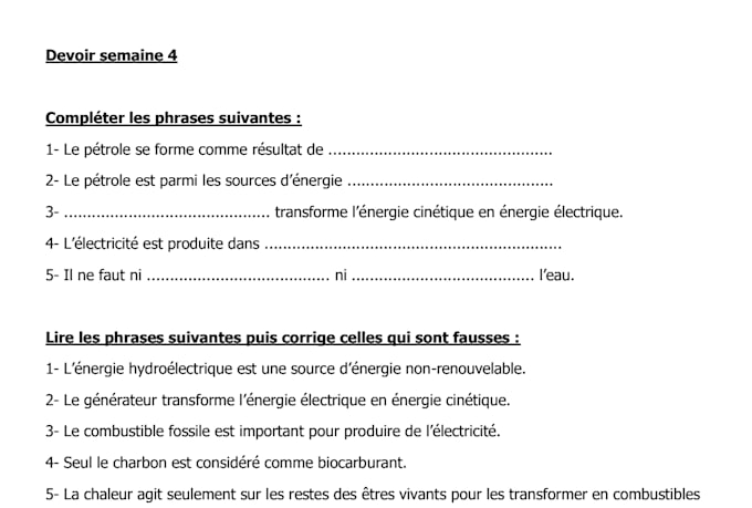 make educational worksheets in french
